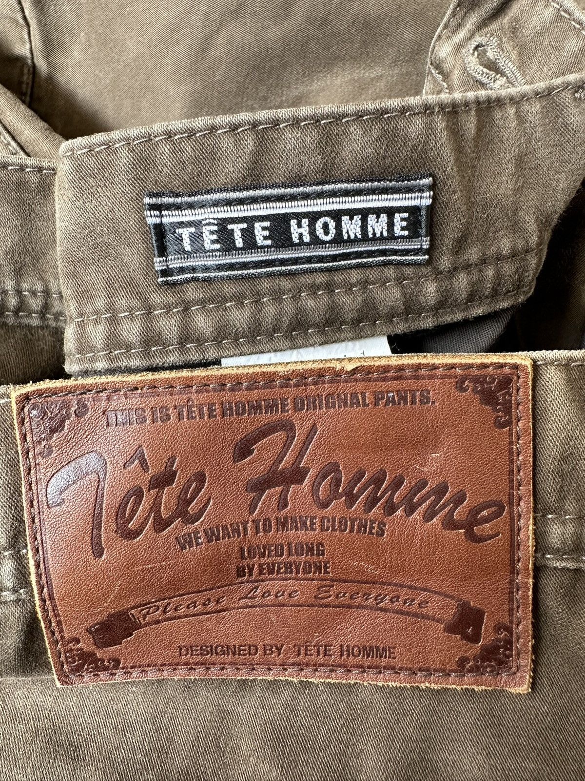 Tete Homme 00's Tete Homme moleskin mudwash khakis flared pant Size US 31 - 13 Thumbnail