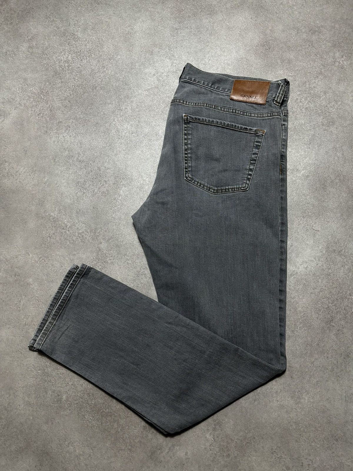 Canali × Japanese Brand Mens Grey Jeans Canali Italy Brand Size US 36 / EU 52 - 2 Thumbnail