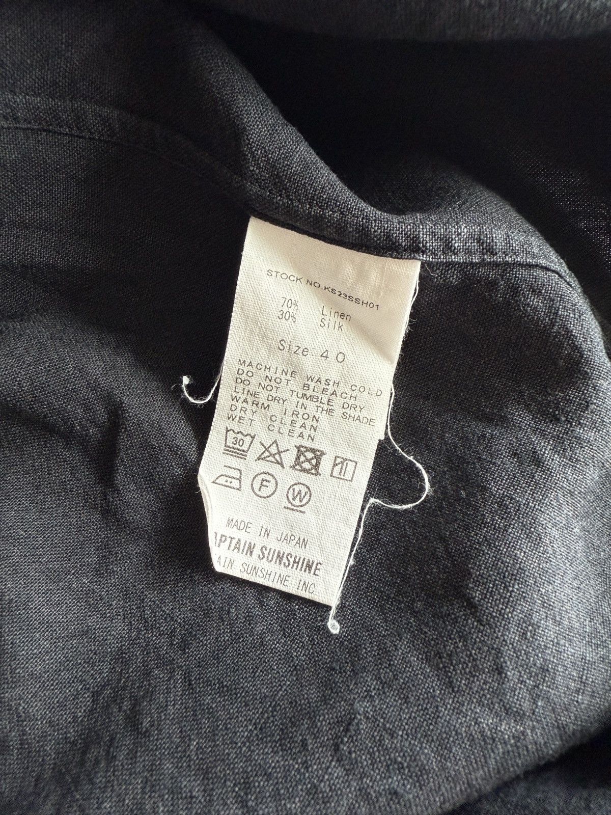 Japanese Brand Kaptain Sunshine Black Linen/Silk Camp Collar Shirt Size US XL / EU 56 / 4 - 4 Thumbnail