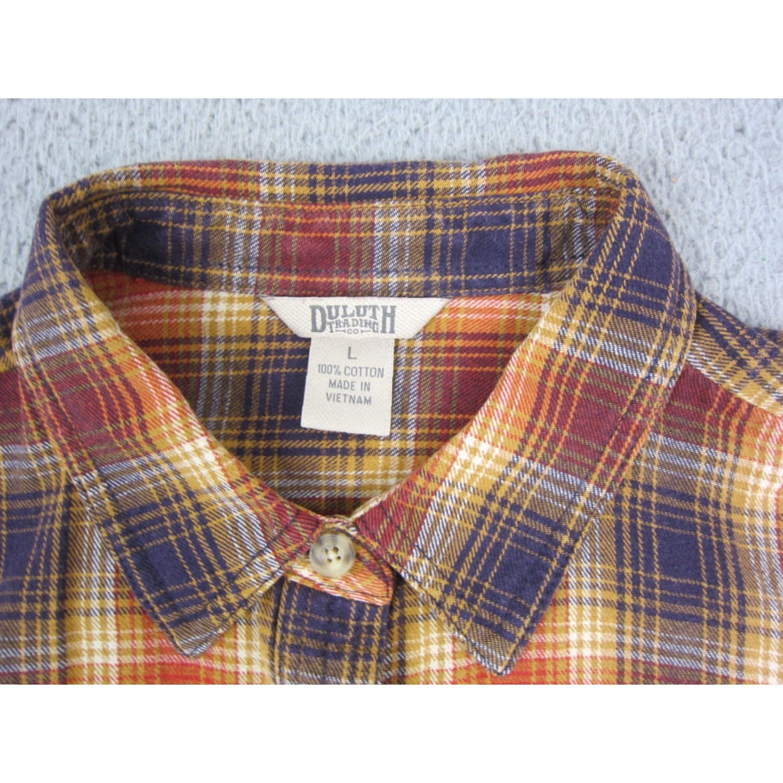 Vintage Duluth Shirt Womens L Orange Plaid Flannel Button-Up Cotton Western Shirt Women L Orange Plaid Flannel Button-Up Duluth Shirt Western Size L / US 10 / IT 46 - 3 Thumbnail