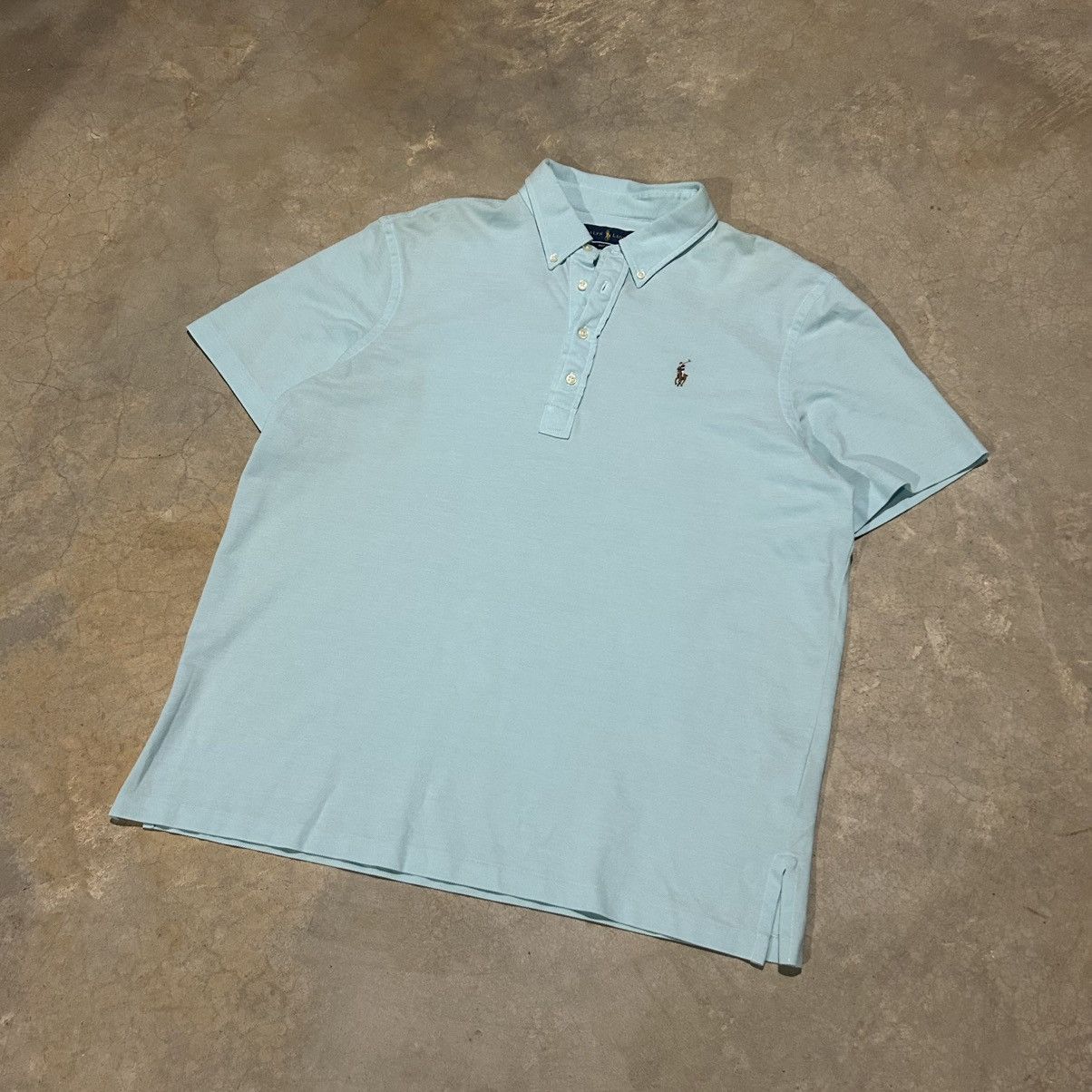 Polo Ralph Lauren × Vintage Polo Ralph Lauren Pony Knit Oxford Collared Polo Shirt Size US XL / EU 56 / 4 - 2 Thumbnail