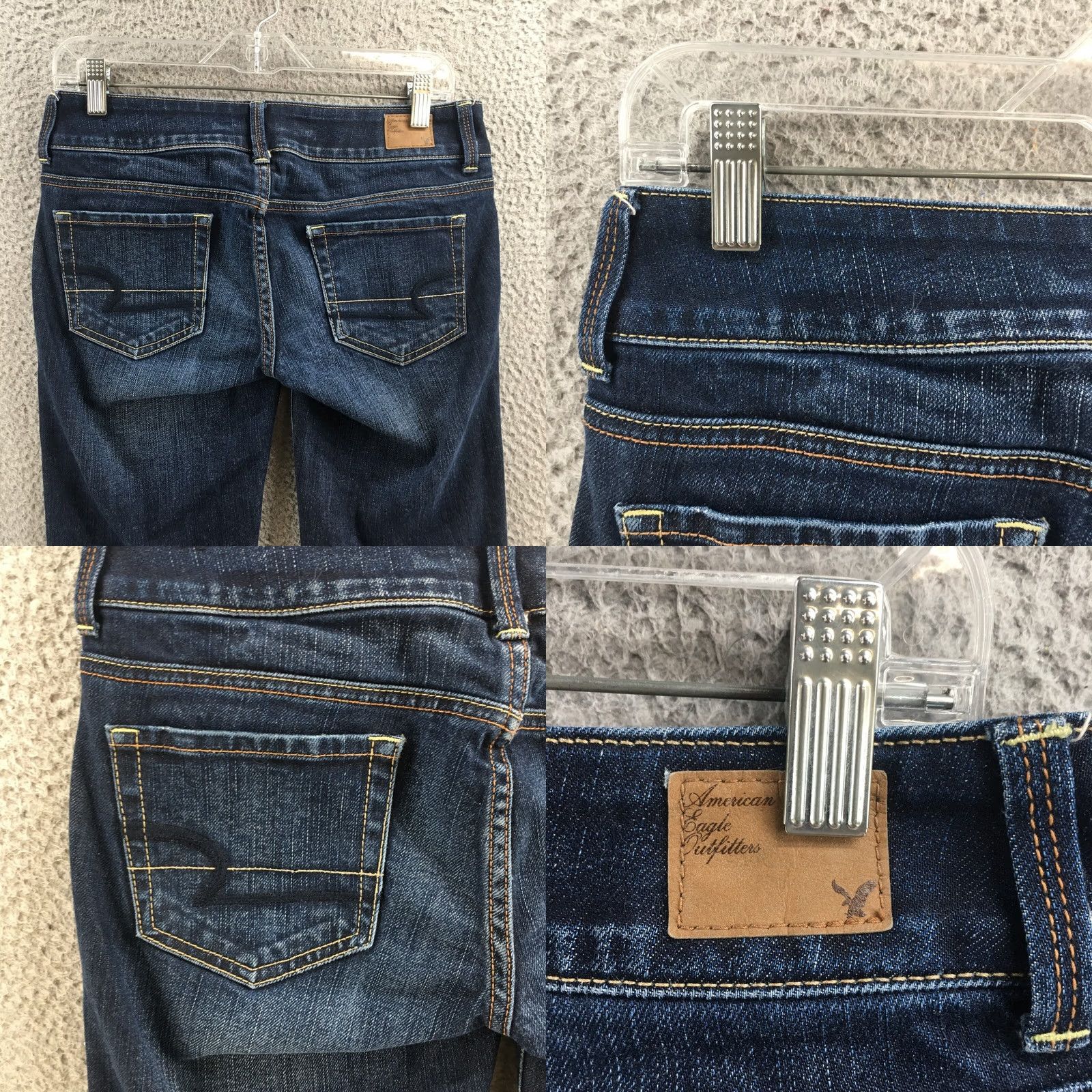 American Eagle Outfitters American Eagle Outfitters Straight Jeans Womens 4 Blue Denim Low Rise Zip Fly Size 27" / US 4 / IT 40 - 9 Thumbnail