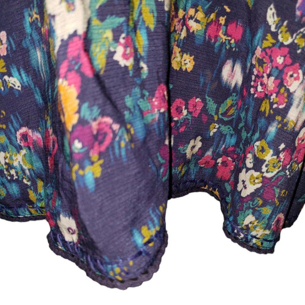 Sundae School CT342 Sundance two-piece Mini Blue Floral Flare Dress L Size L / US 10 / IT 46 - 9 Thumbnail