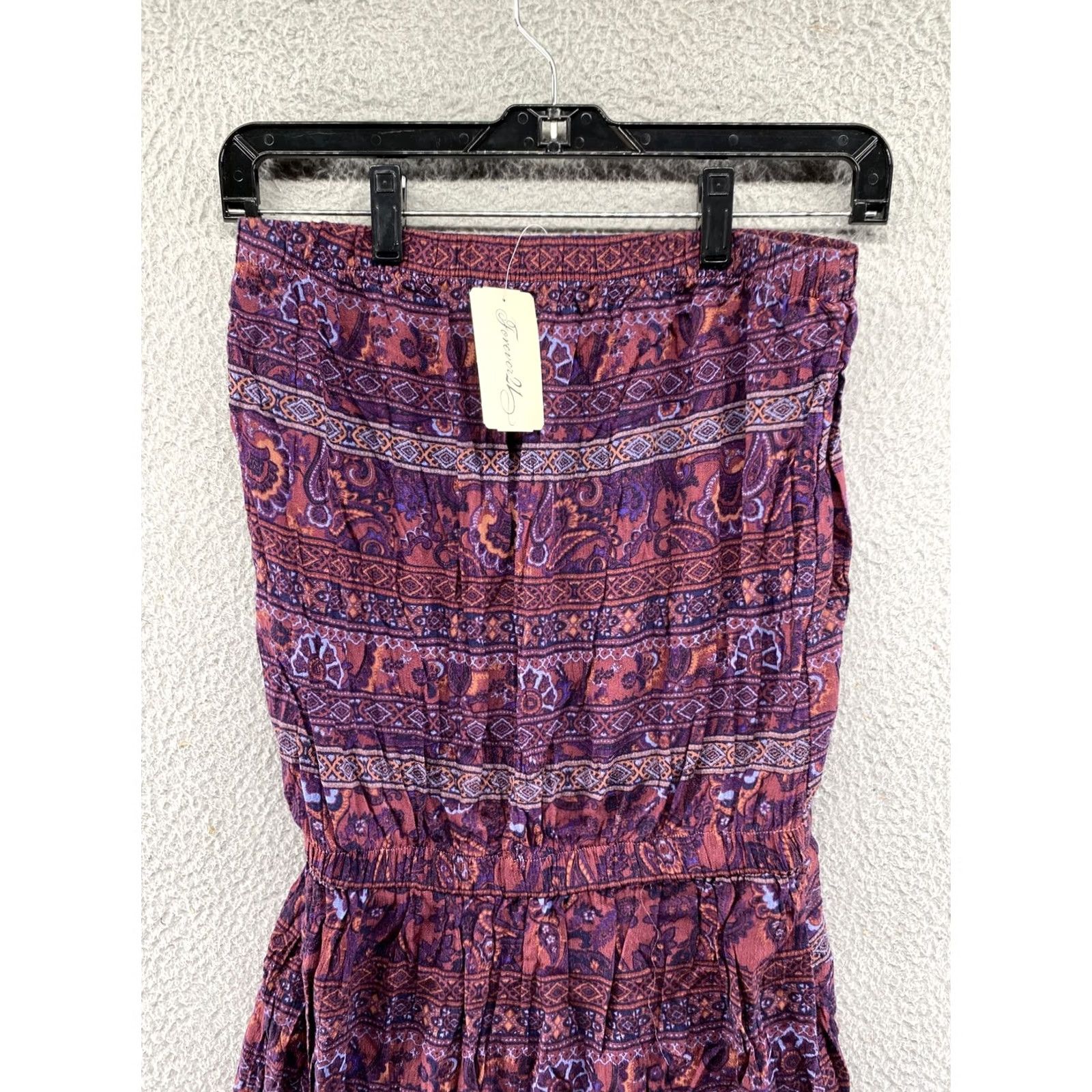 Forever 21 FOREVER 21 Strapless Paisley Dress S Multicolor Floral Sleeveless Short Casual Party Wedding Size S / US 4 / IT 40 - 3 Thumbnail