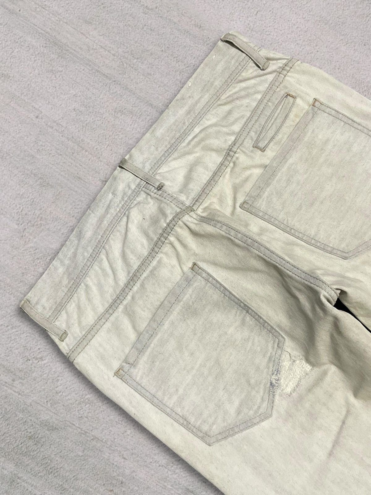 KOJIMA GENES Japanese Denim E Jeans by Kojima Ripped Punk Style Designer Size US 33 - 9 Thumbnail