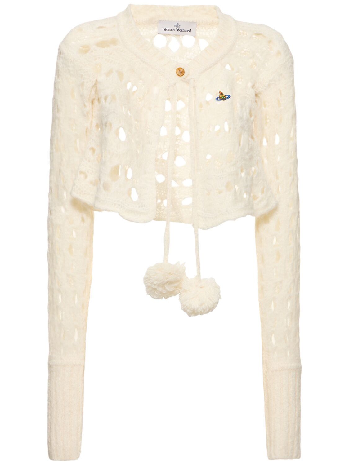 Vivienne Westwood $1,800 Cream Lacework Crop Baby Cardi Size M / US 6-8 / IT 42-44 - 3 Thumbnail
