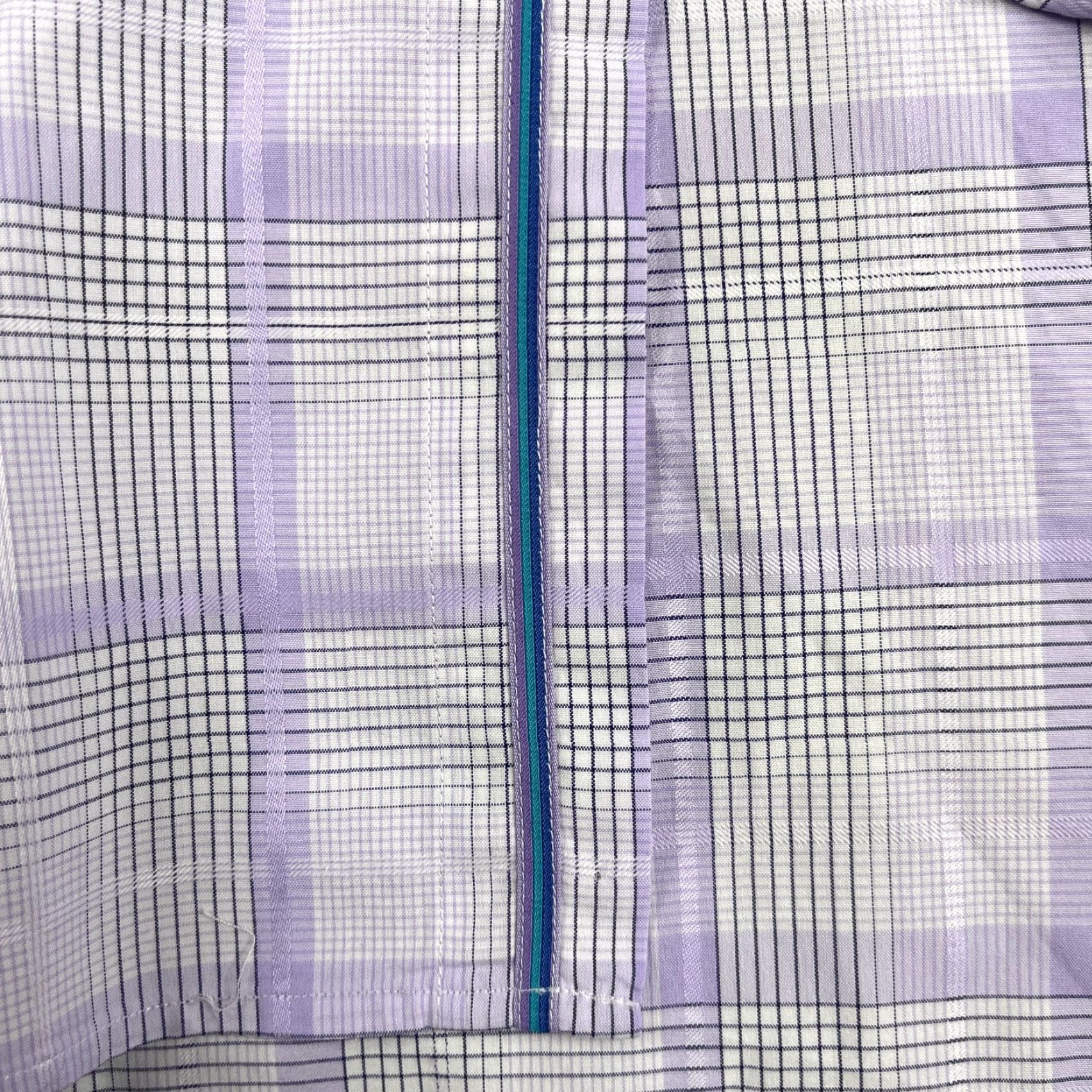 BUGATCHI BUGATCHI UOMO Shirt Large Purple Plaid Button-Up Long Sleeve Mens Size US L / EU 52-54 / 3 - 3 Thumbnail