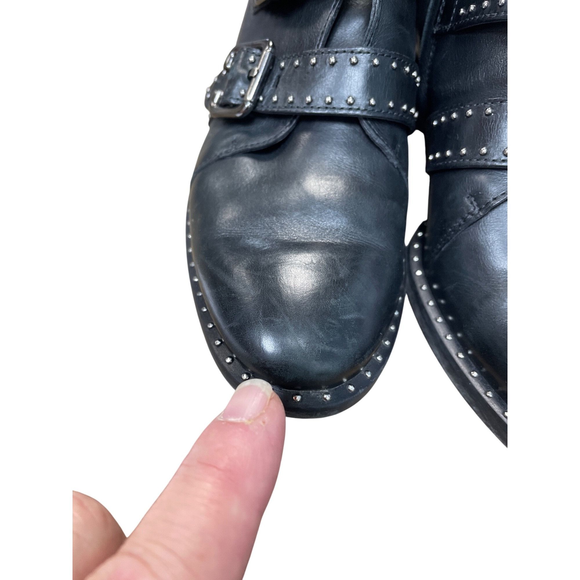 Other Paul Green Womans Black leather studed moto ankle boots sz 5 Size US 5.5 / IT 35.5 - 11 Thumbnail