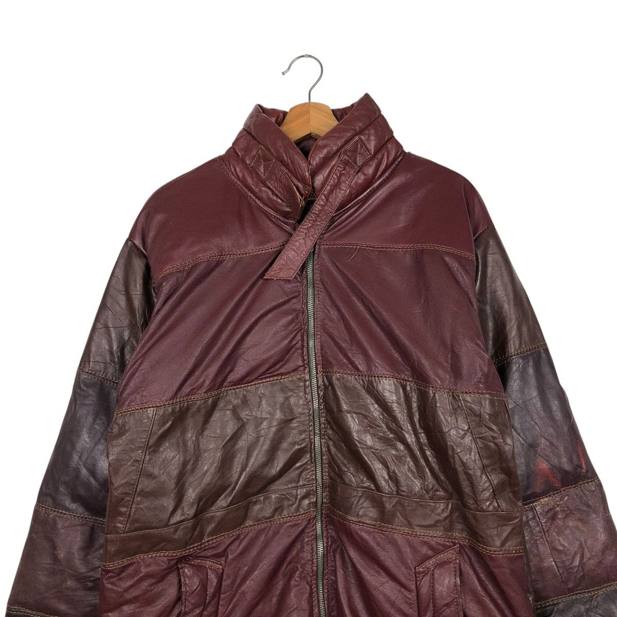 Japanese Brand 🔥VINTAGE BIKER LEATHER JACKET BERMANS ISSEY MIYAKE Size US M / EU 48-50 / 2 - 5 Thumbnail