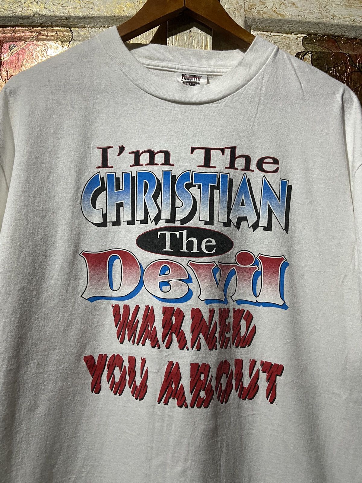 Vintage vintage i’m the christian the devil waned you about size XL Size US XL / EU 56 / 4 - 2 Thumbnail