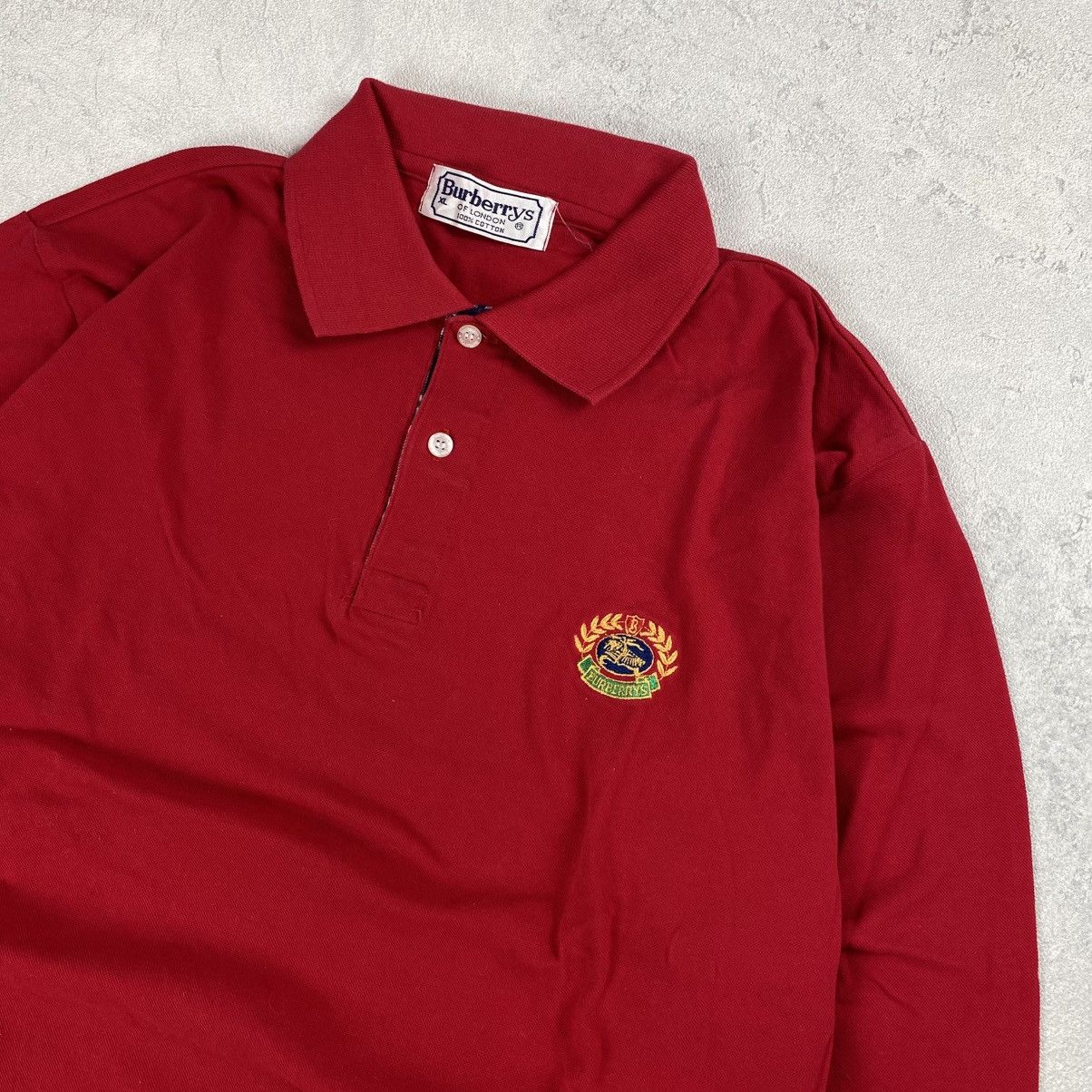 Burberry Vintage burberrys Longsleeve Polo Shirt Size US XL / EU 56 / 4 - 2 Thumbnail