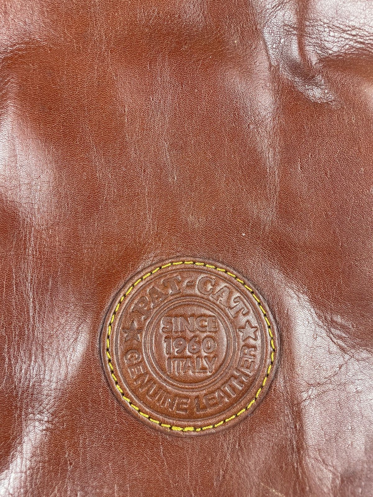 Genuine Leather Rare Pat-CAT Vintage Full Leathers Handmade Made in Italy Size ONE SIZE - 2 Thumbnail