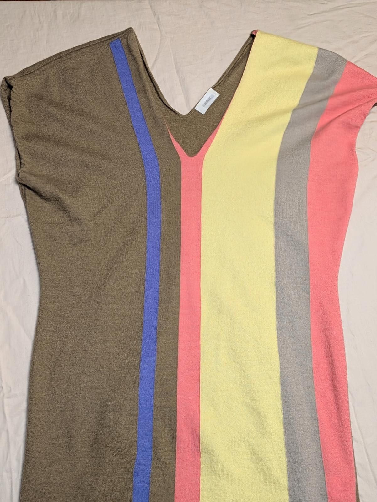 Malo Malo Luxurious Cashmere Silk Blend Mini Colorblock Dress S Size S / US 4 / IT 40 - 2 Thumbnail
