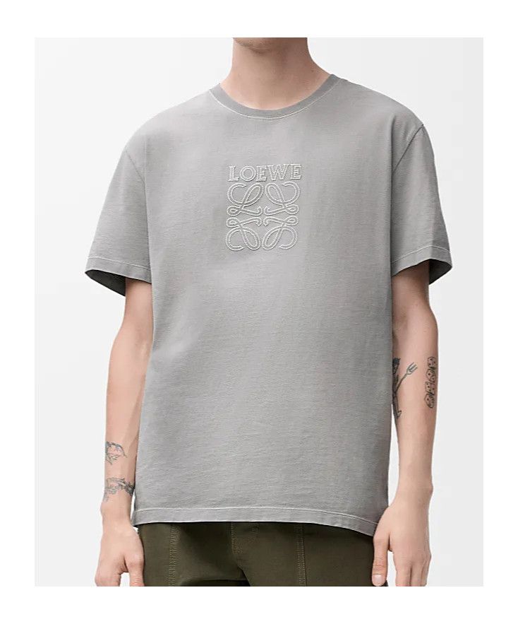 Loewe Loewe Anagram-Embroidered Crew Neck T-Shirt Size US L / EU 52-54 / 3 - 2 Thumbnail