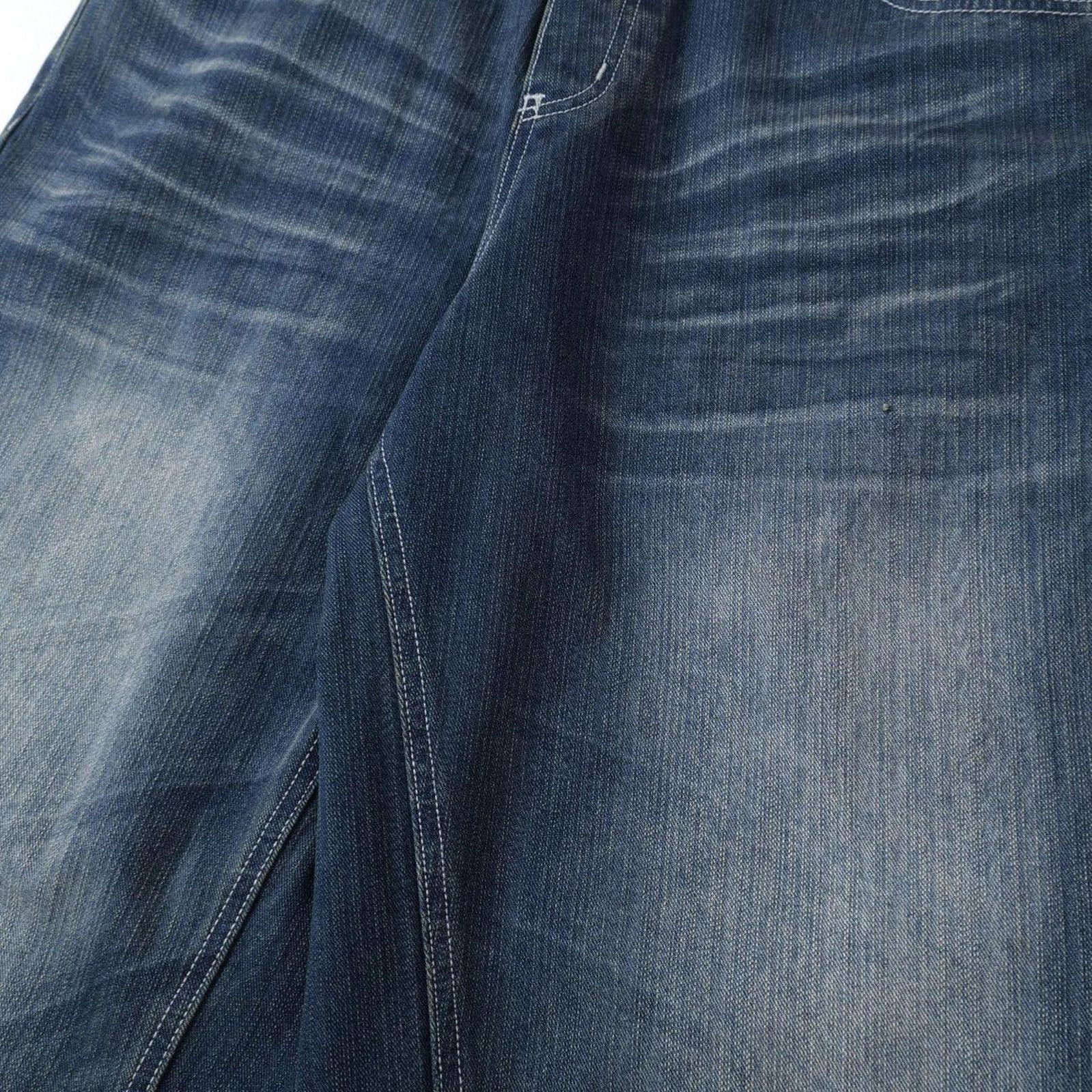 Japanese Brand Two-Tone Baggy Wide Leg Jeans, High Waist Denim Pants Size US 30 / EU 46 - 9 Thumbnail