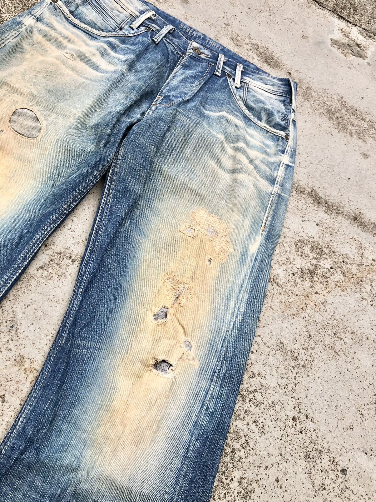 Pepe Jeans PEPE JEANS DISTRESSED WASHED BLUE DENIM Size US 31 - 6 Thumbnail