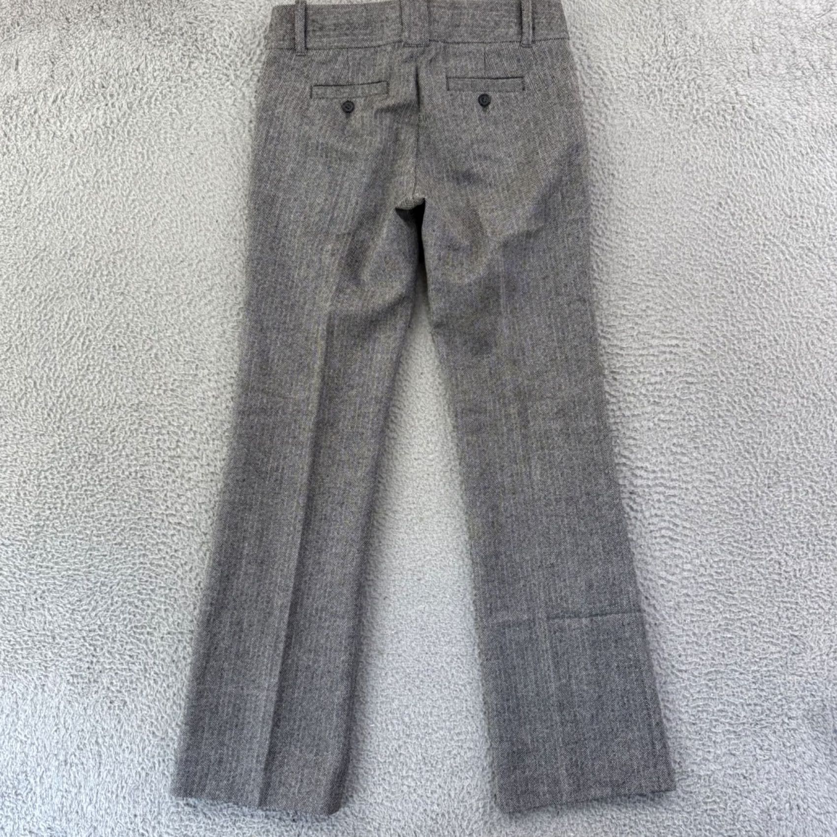 J.Crew J.Crew Dress Pants Womens 2 Gray Wool Herringbone Pleated City Fit Business Dress Pants Adults Womens Gray Wool Herringbone City Fit 2 Size 26" / US 2 / IT 38 - 6 Thumbnail