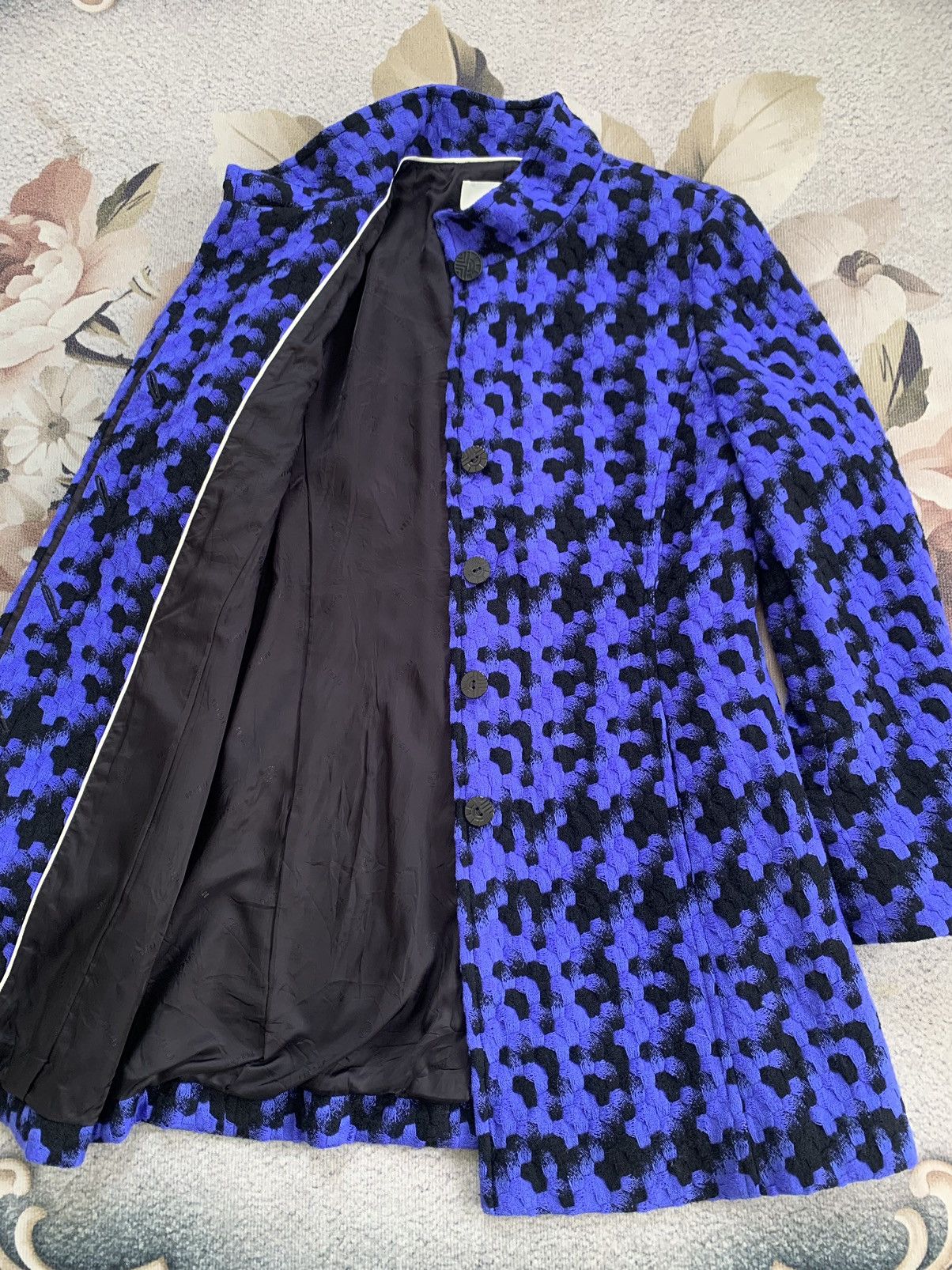 Art Comes First × Louis Feraud Cozy Nice Pattern Feraud Paris Blend Wool Jacket Size S / US 4 / IT 40 - 9 Thumbnail