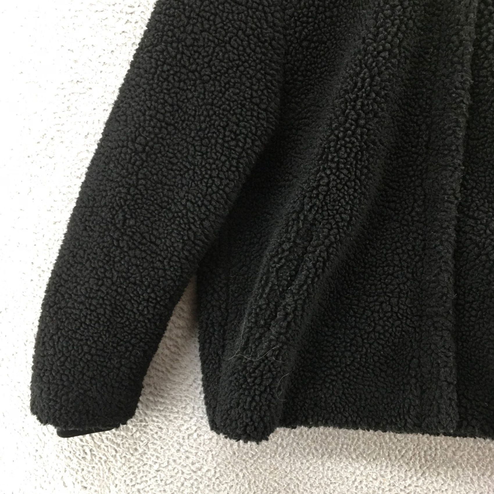 H&M H&M Fleece Zip Up Sweater Womens M Black Mock Neck Dolman Long Sleeve Size M / US 6-8 / IT 42-44 - 3 Thumbnail