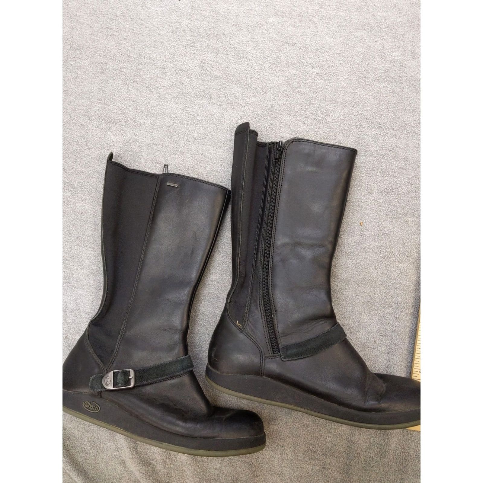 Chaco Chaco Boots Womens Mid-Calf Waterproof Zip Leather Black 7.5 38.5 Size 7.5 Waterproof Leather Boot Womens Size US 8 / IT 38 - 2 Thumbnail