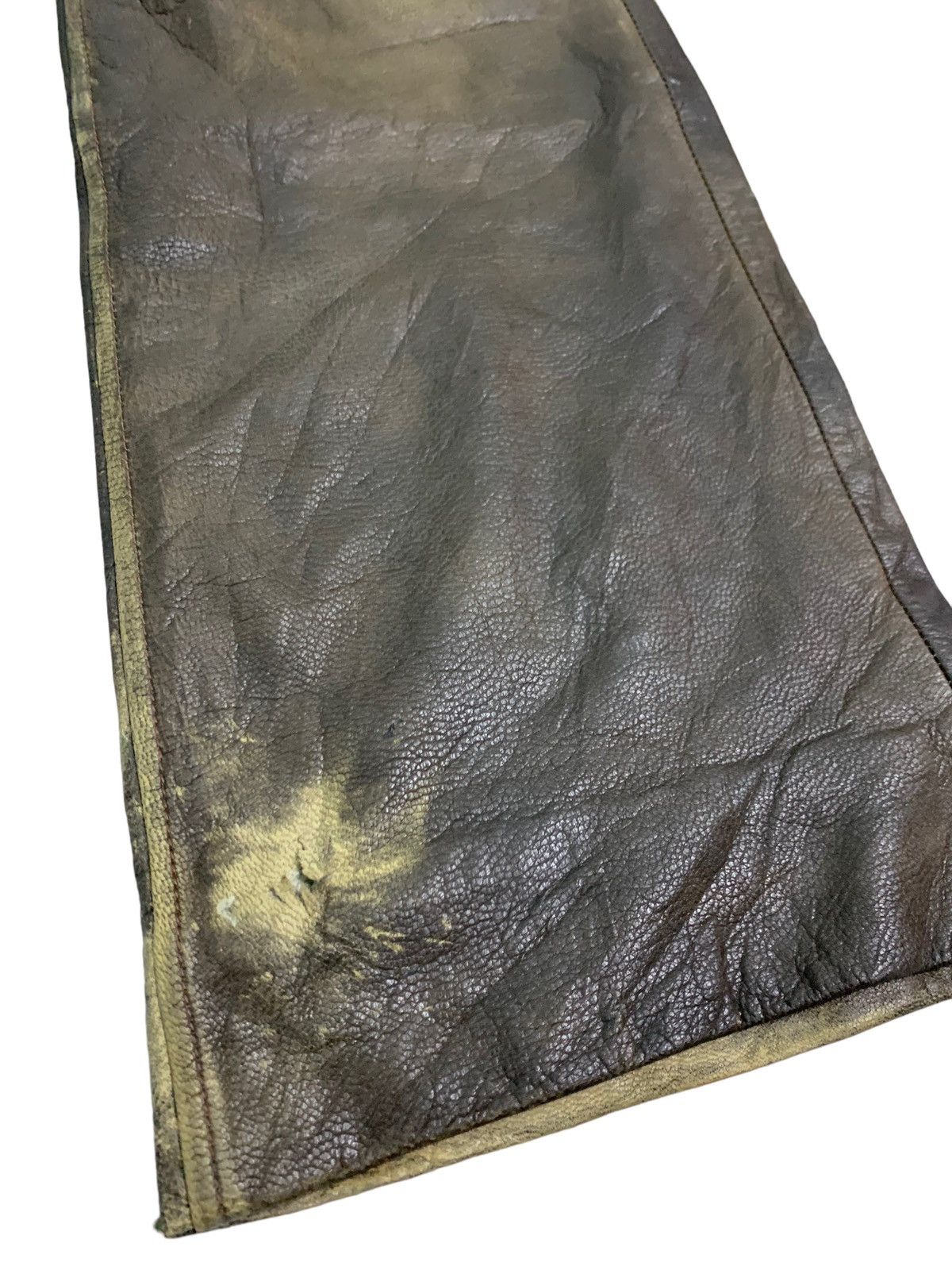 Japanese Brand 🔥Distressed Leather Cumtom Culture Biker Pants Size US 32 / EU 48 - 8 Thumbnail