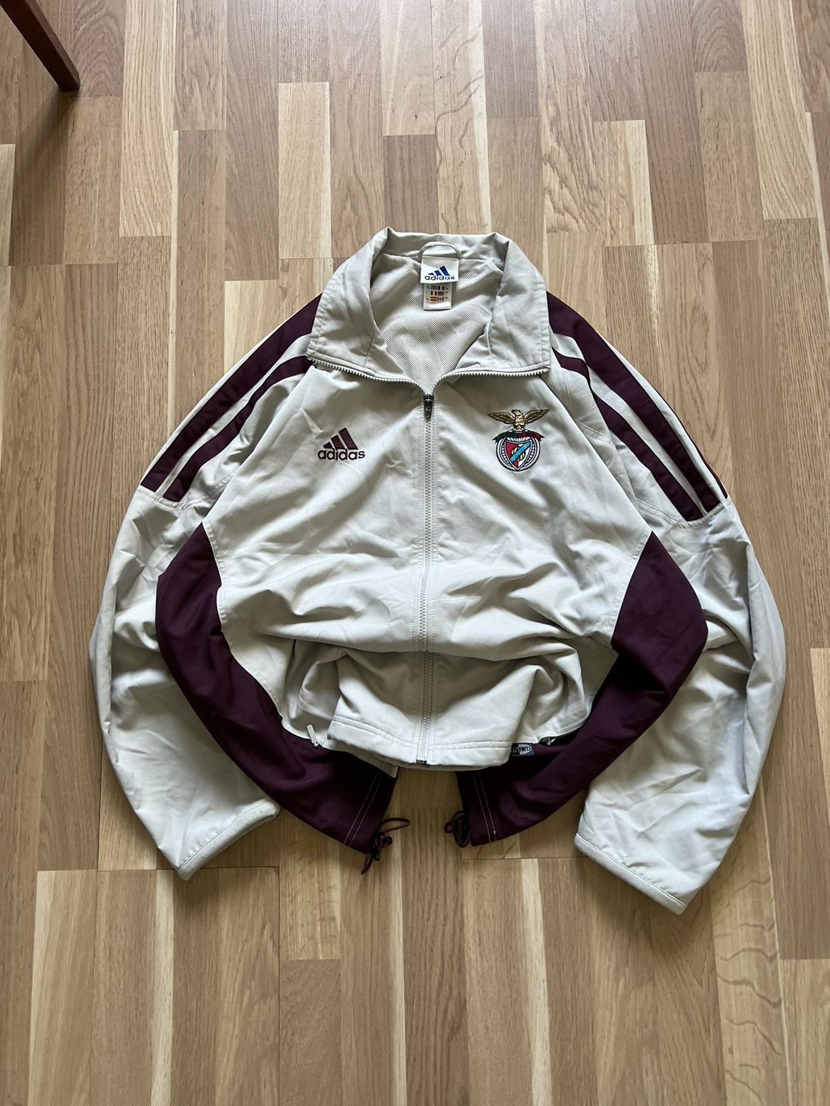 Adidas Benfica vintage nylon track jacket 2001/02 drill y2k
