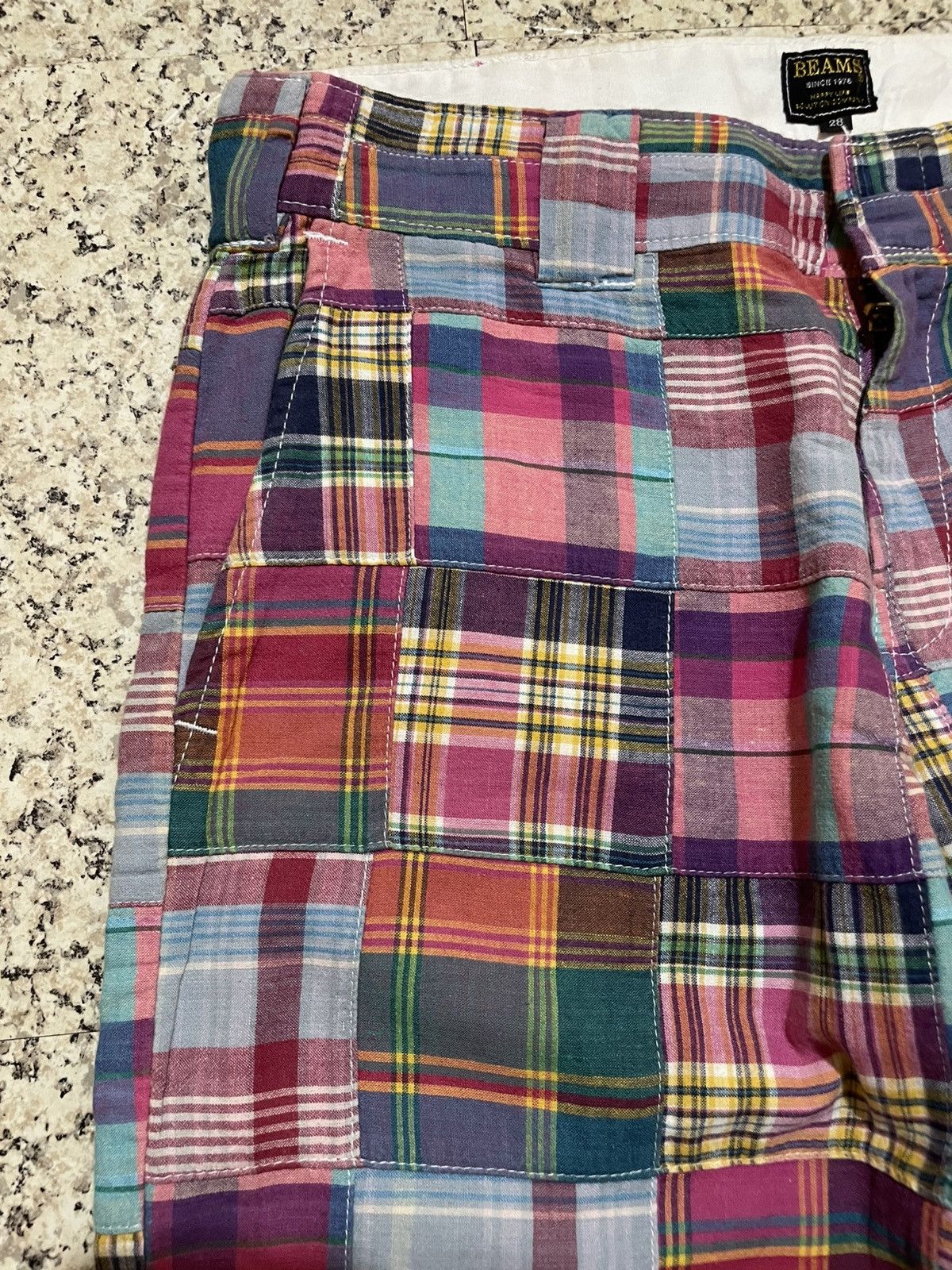 Beams Plus RARE BEAMS x Dickies Patchwork Madras Plaid Trousers Size US 30 / EU 46 - 5 Thumbnail