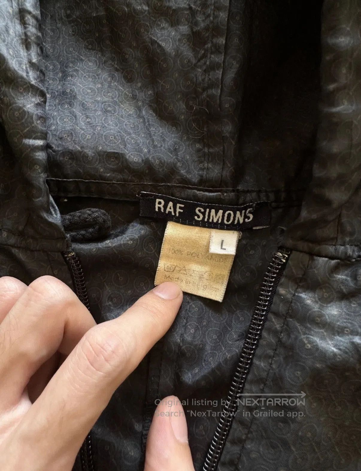 Raf Simons Black Hooded Lightweight Jacket. Size US L / EU 52-54 / 3 - 6 Thumbnail