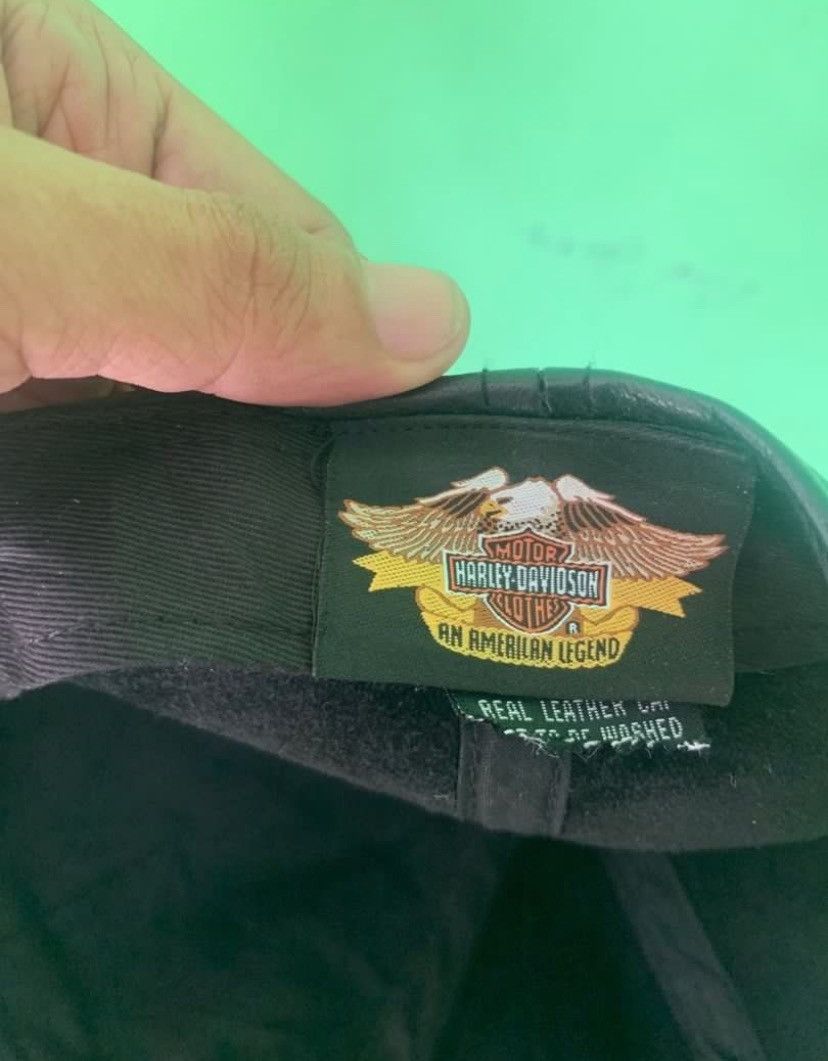 Vintage Harley Davidson 100th Anniversary Leather Cap Size ONE SIZE - 5 Thumbnail