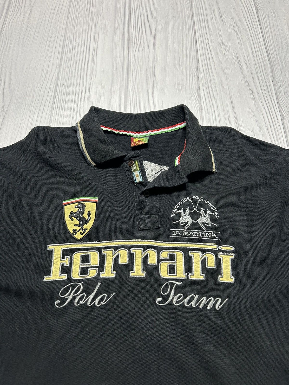 Ferrari Vintage Embroidered Logo Ferrari La Martina Team 3 Polo Size US XXL / EU 58 / 5 - 7 Thumbnail
