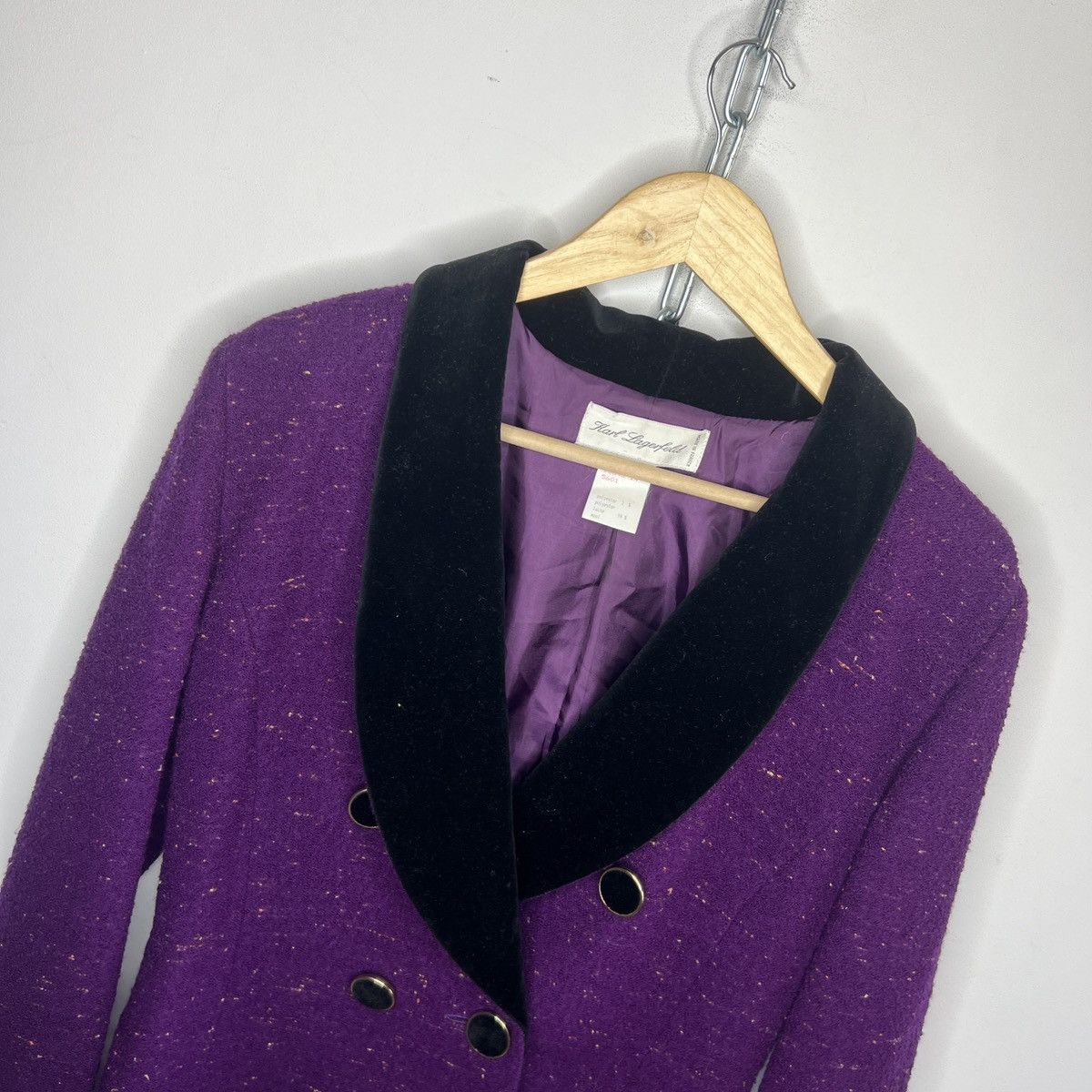 Karl Lagerfeld Karl Lagerfeld wool double breasted vintage jacket blazer Size M / US 6-8 / IT 42-44 - 5 Thumbnail