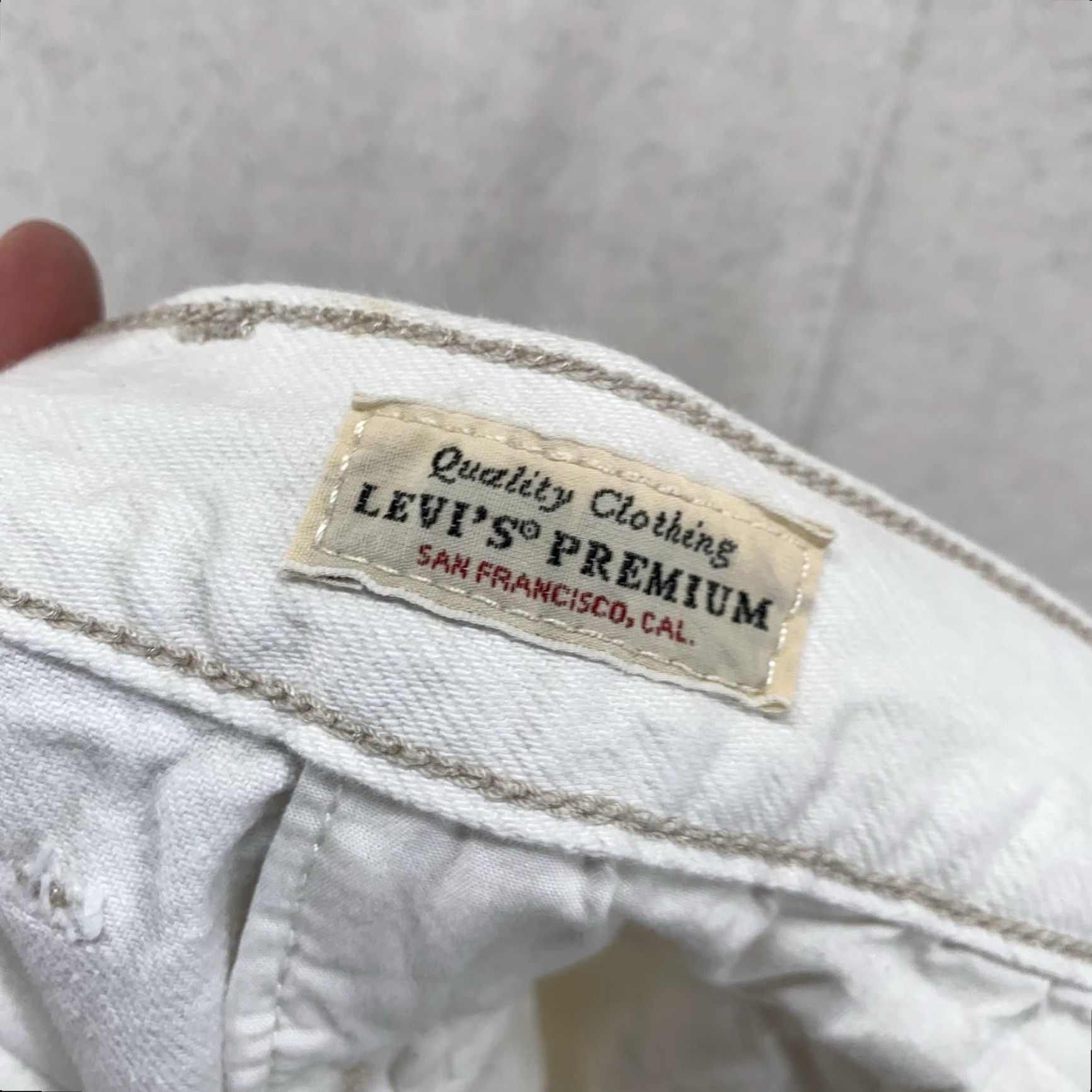 Levi's Levi's Chino Pants 31x28 White Tapered High Rise Cotton Hemp Blend Mens Size US 31 - 6 Thumbnail