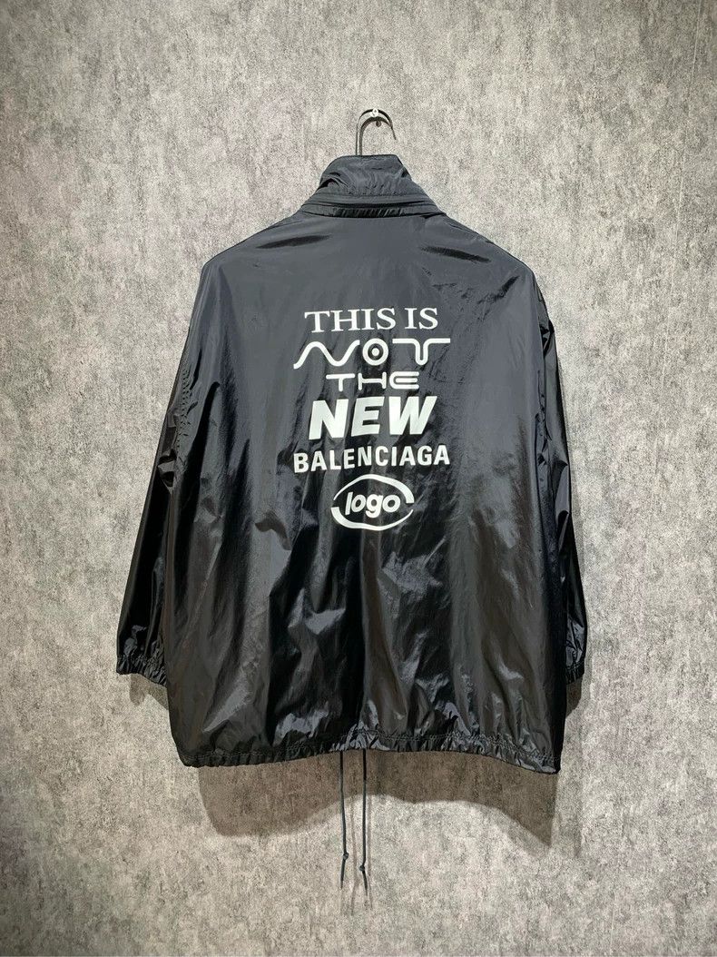 Balenciaga Balenciaga Black printed logo zip jacket 2502-Nextarrow Size XS / US 0-2 / IT 36-38 - 2 Thumbnail