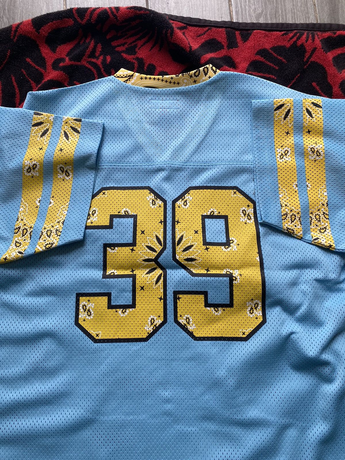 Supreme Supreme Bandana Football Jersey Blue XL | Grailed