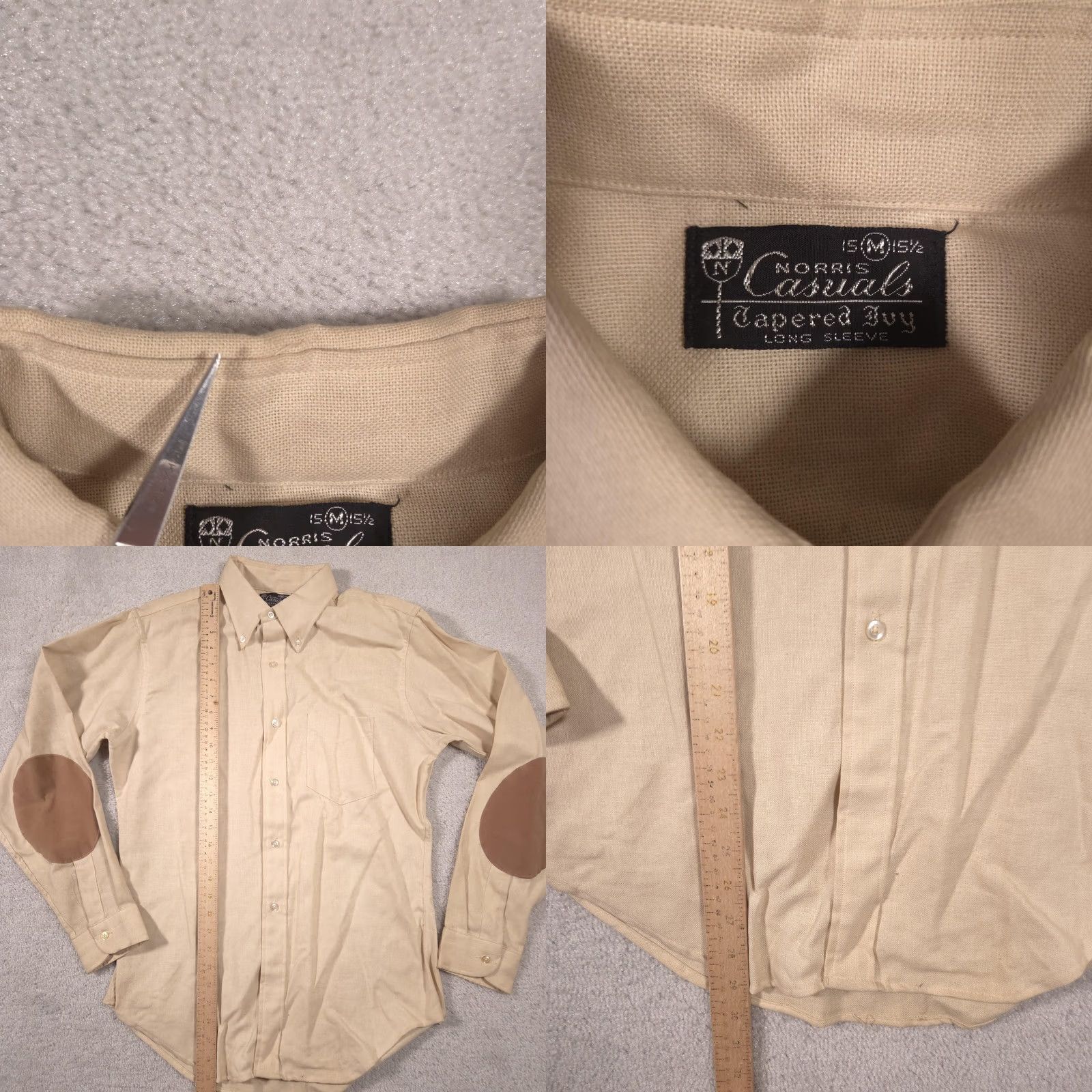 Vintage VINTAGE Norris Casuals Shirt Mens M Beige Long Sleeve Ivy Patch Pocket Button-Up Slim Size US M / EU 48-50 / 2 - 8 Thumbnail