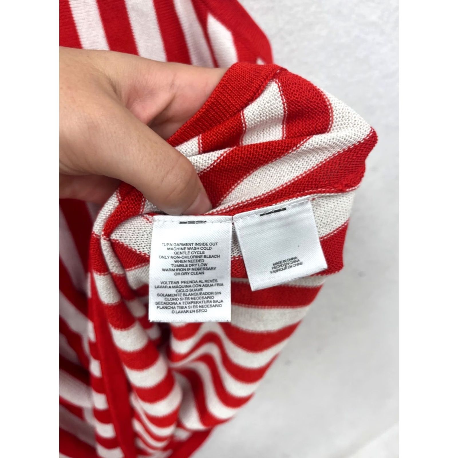 Anne Klein Anne Klein Tank Womens S Red Striped Tank Top #688A Size S / US 4 / IT 40 - 4 Thumbnail