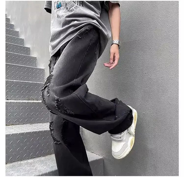 Japanese Brand Straight casual distressed jeans Size US 32 / EU 48 - 6 Thumbnail