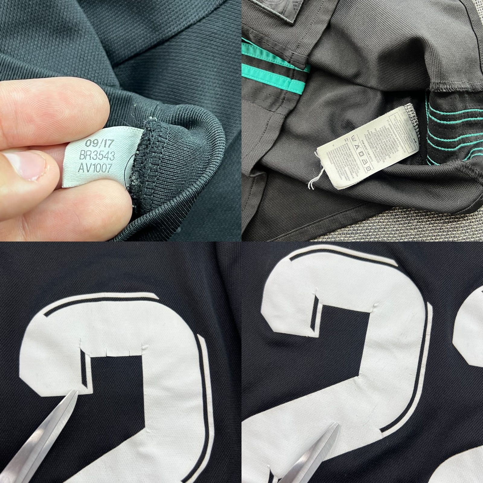 Adidas Real Madrid 2017 2018 Away ISCO #22 Mens Football Jersey Adidas Adult Shirt XS Black Size US XS / EU 42 / 0 - 8 Thumbnail