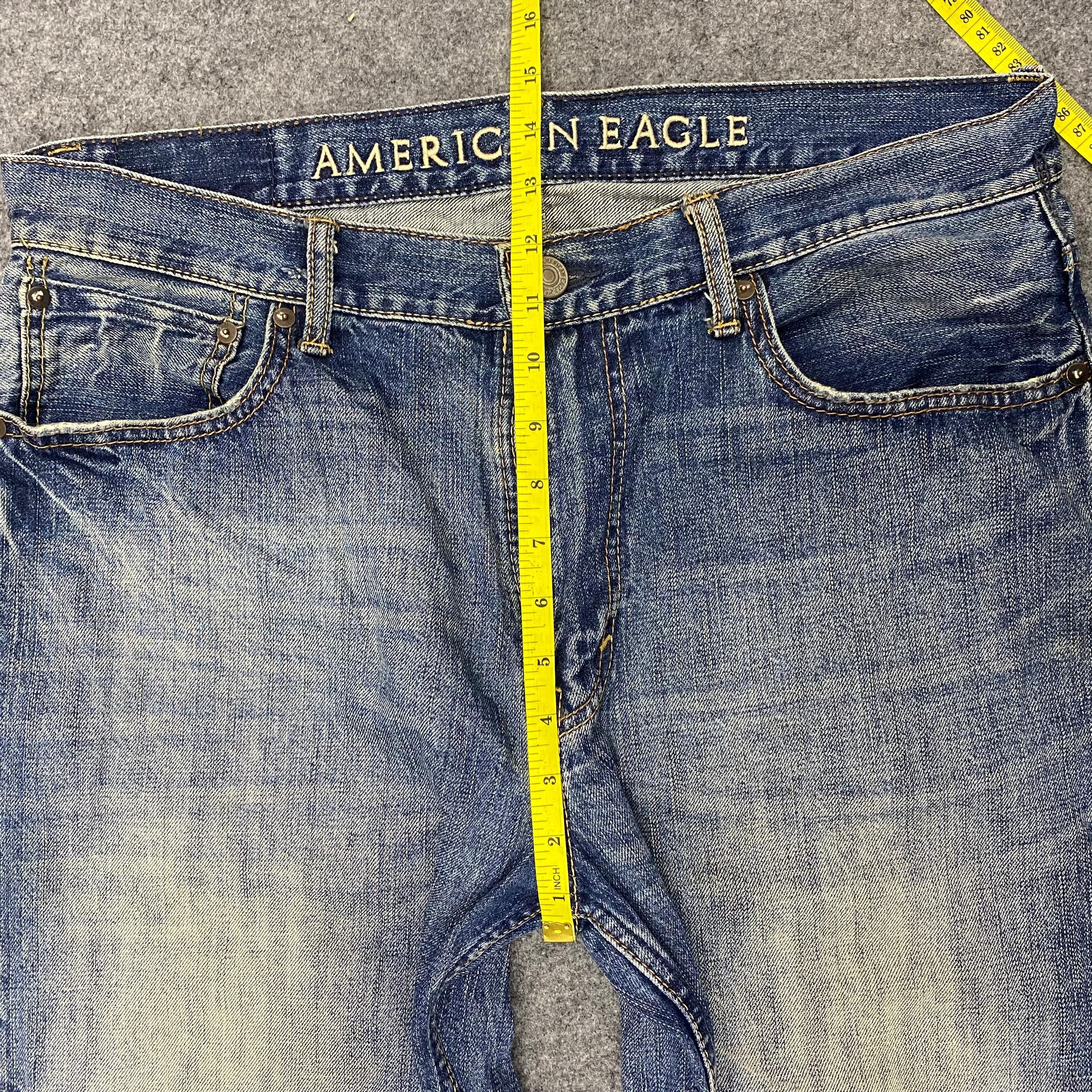 American Eagle Outfitters 💥Vintage American Eagle Qutfitters Distressed Denim Size US 36 / EU 52 - 7 Thumbnail