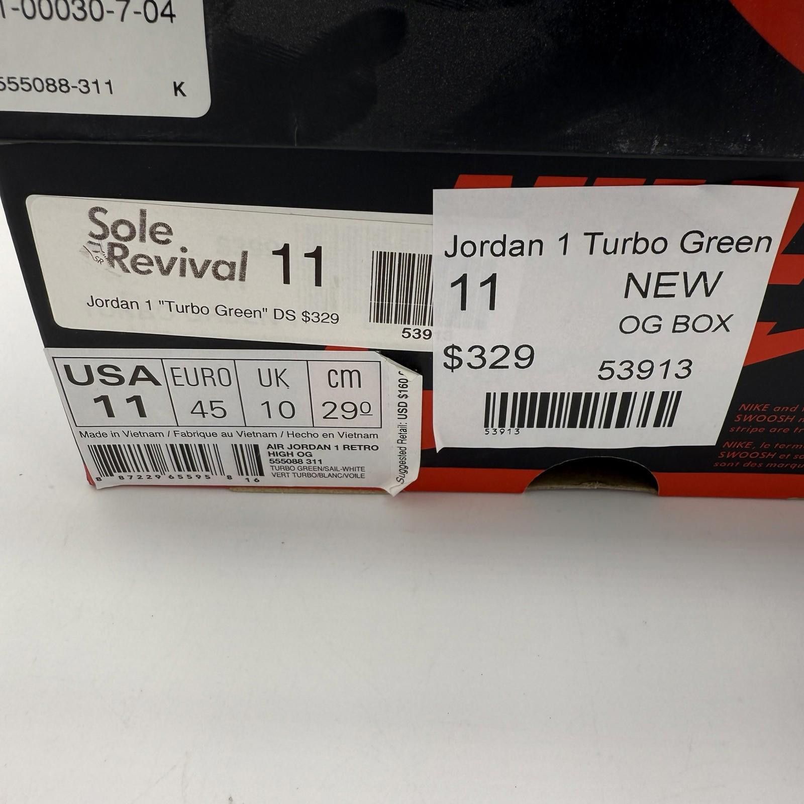 Jordan Brand Jordan 1 Turbo Green US 11 New OG Box Size US 11 / EU 44 - 8 Thumbnail