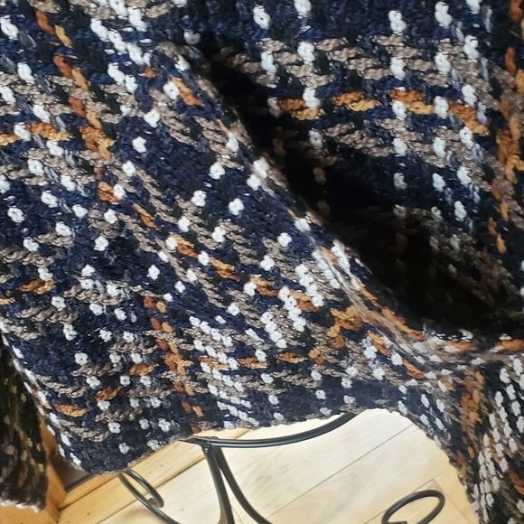 Vintage Coco + Carmen Knit Plaid Fall Sz. OS Shawl Jacket Size ONE SIZE - 5 Thumbnail