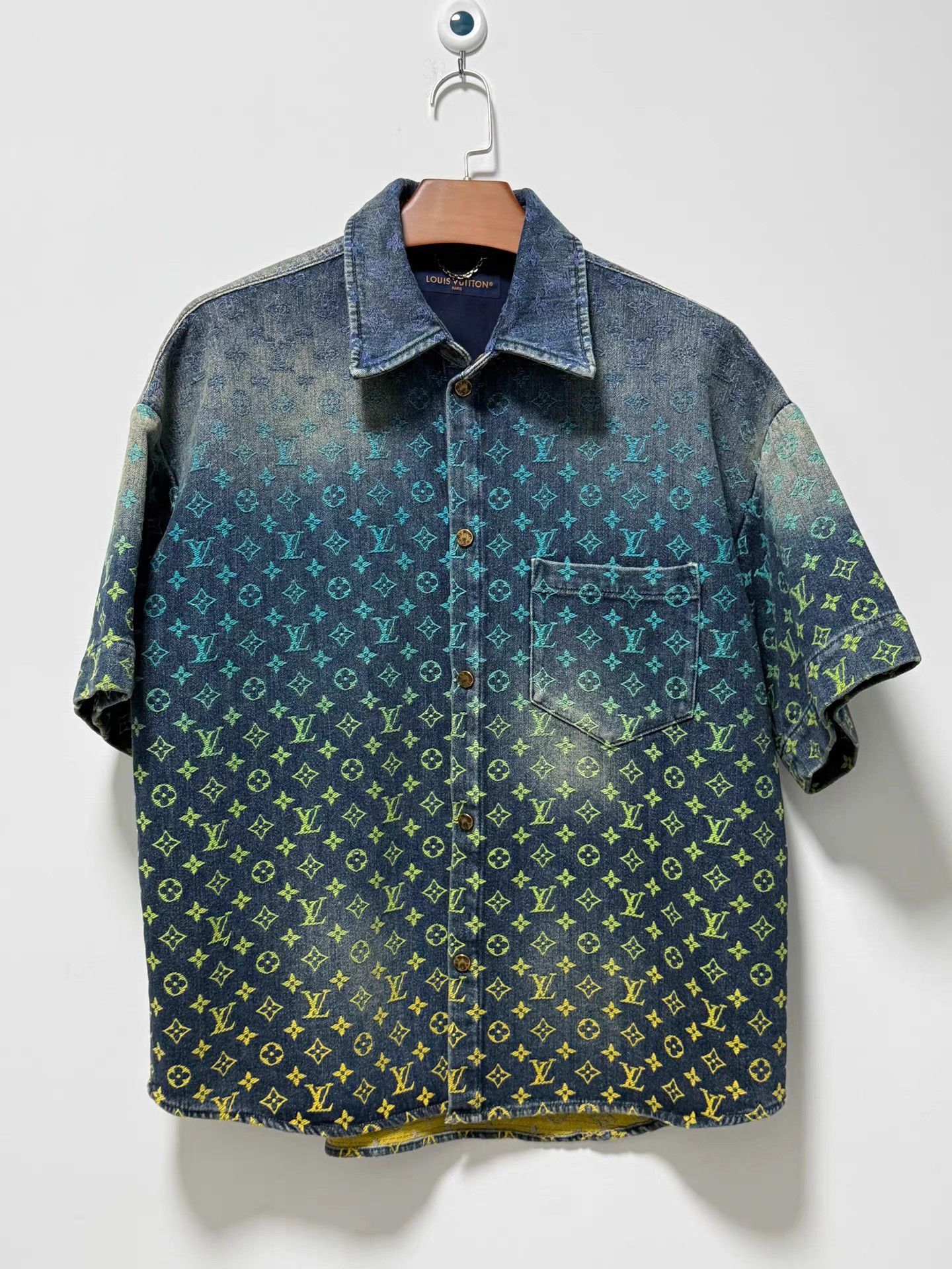 Louis Vuitton Louis Vuitton Monogram Jacquard Denim Shirt K13 Size US L / EU 52-54 / 3 - 1 Thumbnail