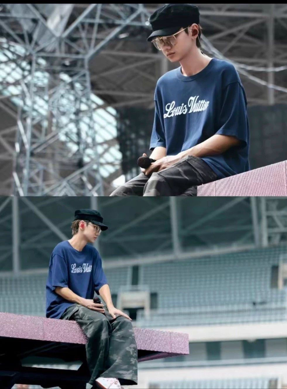 Louis Vuitton LV logo knit crewneck SS Tee WangSulong XL Y1596 Size US XL / EU 56 / 4 - 9 Thumbnail