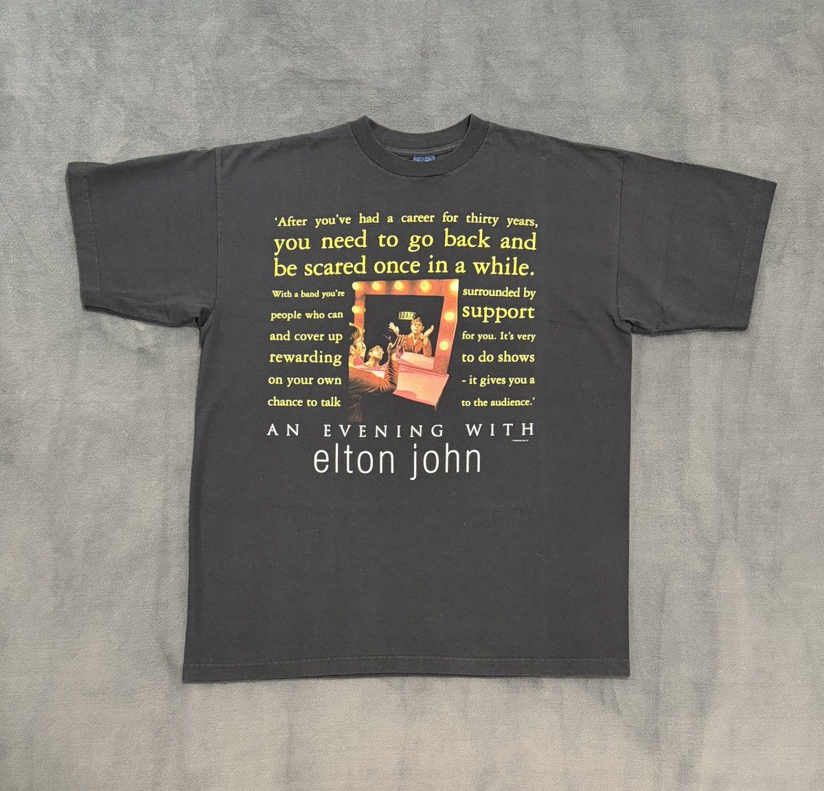 707 Vintage 1999/2000 An Evening With Elton John Tour Band Tee Size US XL / EU 56 / 4 - 5 Thumbnail