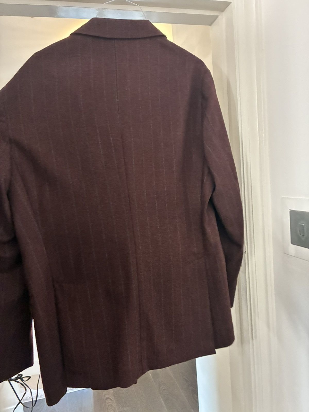 Brunello Cucinelli Brunello cucinelli burgundy double breasted wool suit it 52 Size 40R - 7 Thumbnail