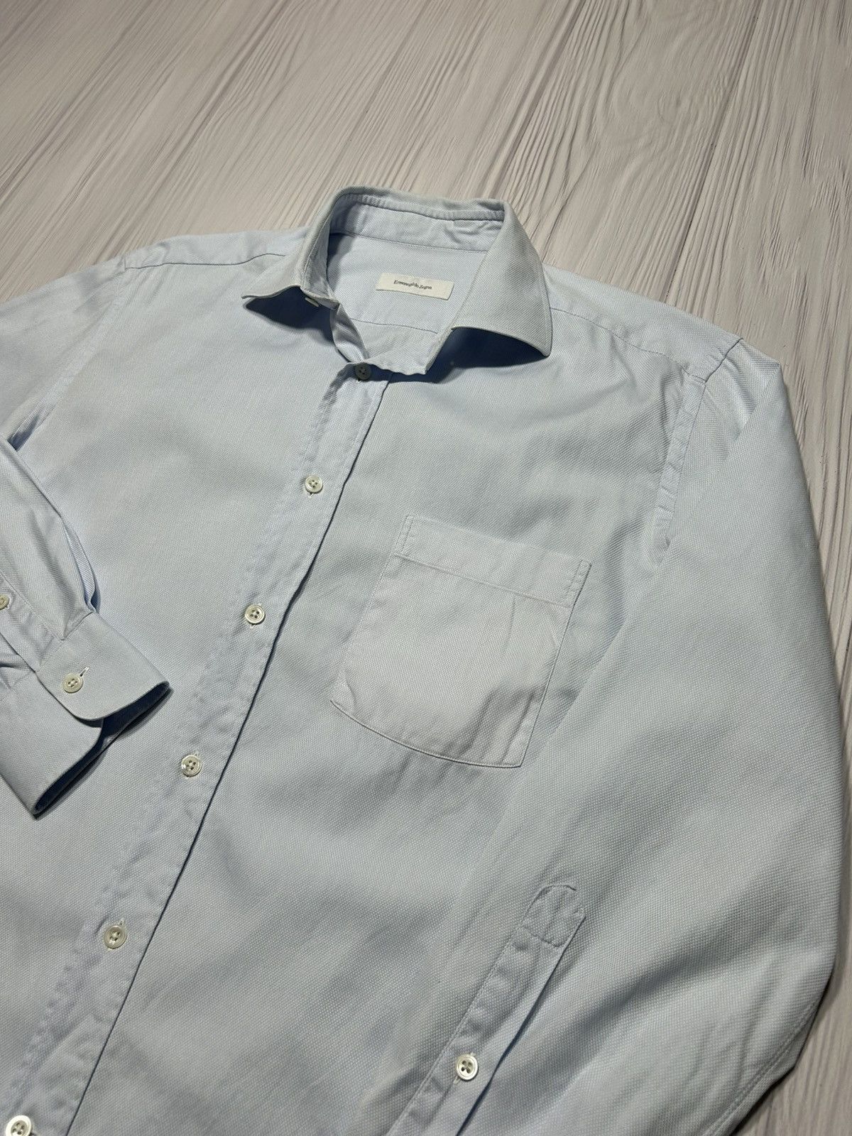Ermenegildo Zegna Ermenegildo Zegna Button Ups Shirt Size 40 15 3/4 Size US L / EU 52-54 / 3 - 4 Thumbnail