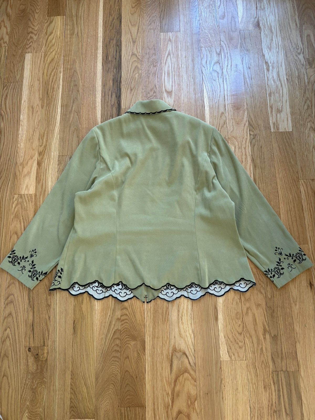 Other Studio I Vintage 90s Sage Green Paisley Floral Jacket L Size US L / EU 52-54 / 3 - 2 Thumbnail