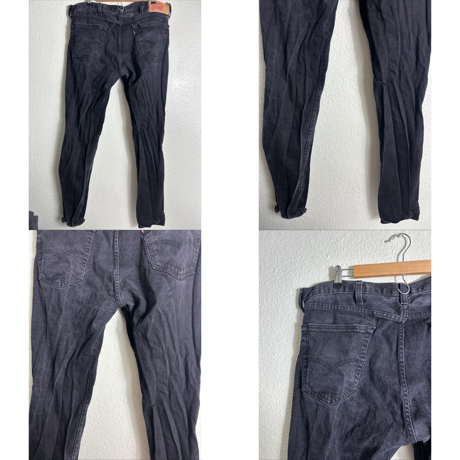 Levi's VINTAGE Levi's 501 Button Fly Straight Jeans Black Mens Size 38x34 Size US 38 / EU 54 - 8 Thumbnail