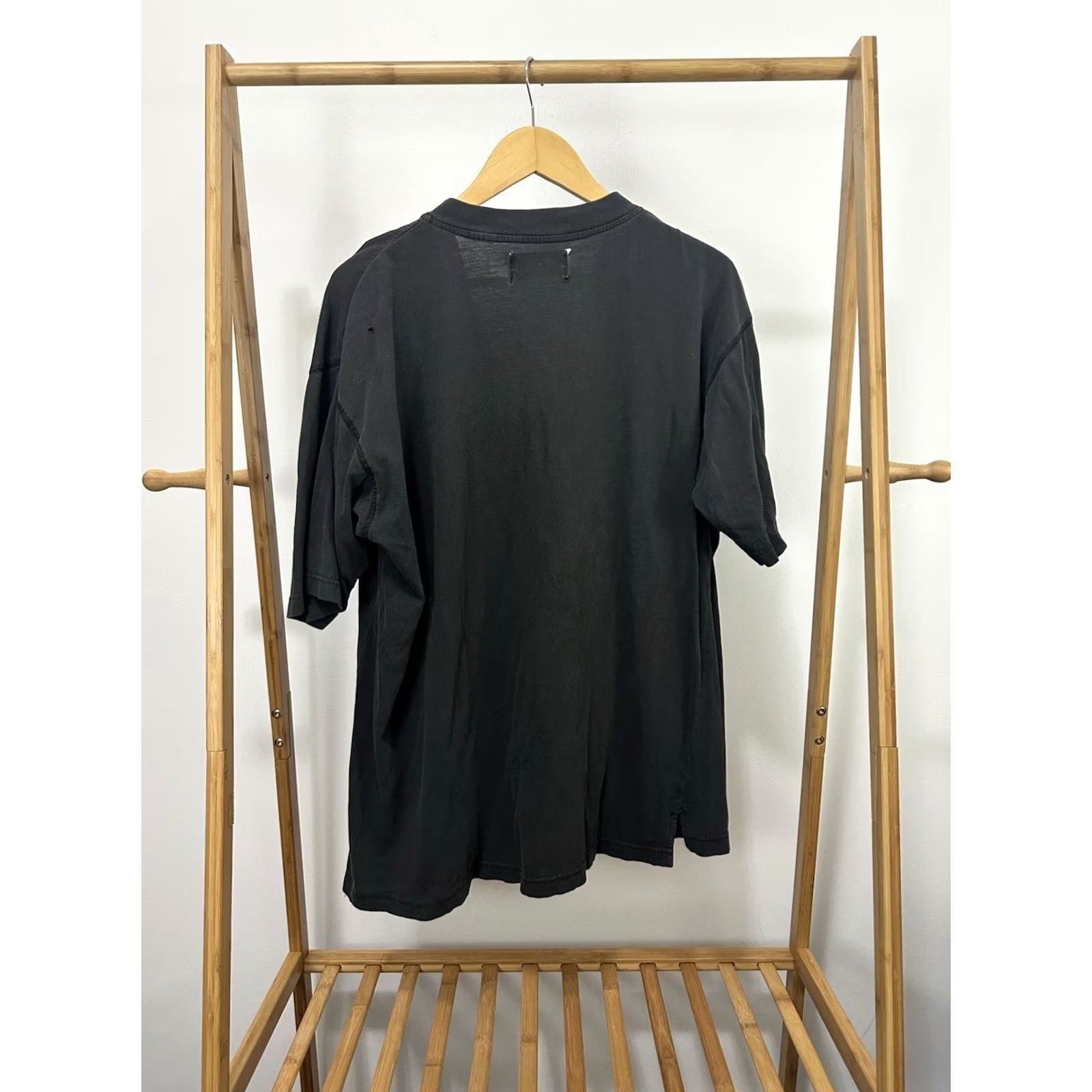 Vintage VTG Faded Worn Cotton Thrashed Distressed Henley Black WIP Work T-Shirt XL Size US XL / EU 56 / 4 - 2 Thumbnail