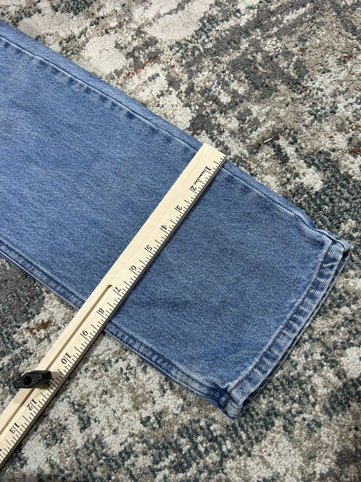 L.L. Bean L.L. Bean Classic Fit Stone Washed Light Blue Denim Jeans Size US 36 / EU 52 - 9 Thumbnail